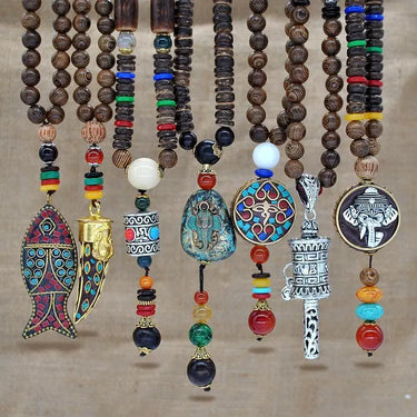 Handmade Nepal Buddhist Wenge Mala Necklace-Your Soul Place